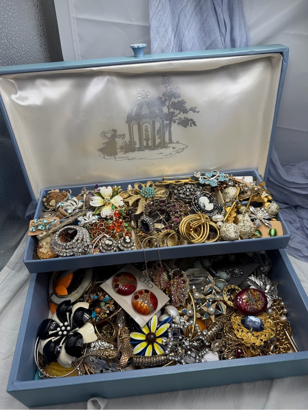 Vintage Jewelry in Buxton box new pieces added